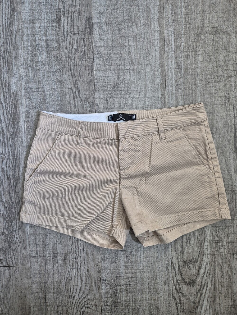 Volcom Women's Tan Casual Chino Shorts